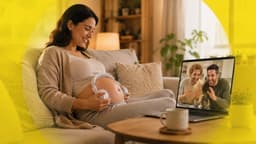 Parents bonding with their baby from afar in a surrogacy pregnancy