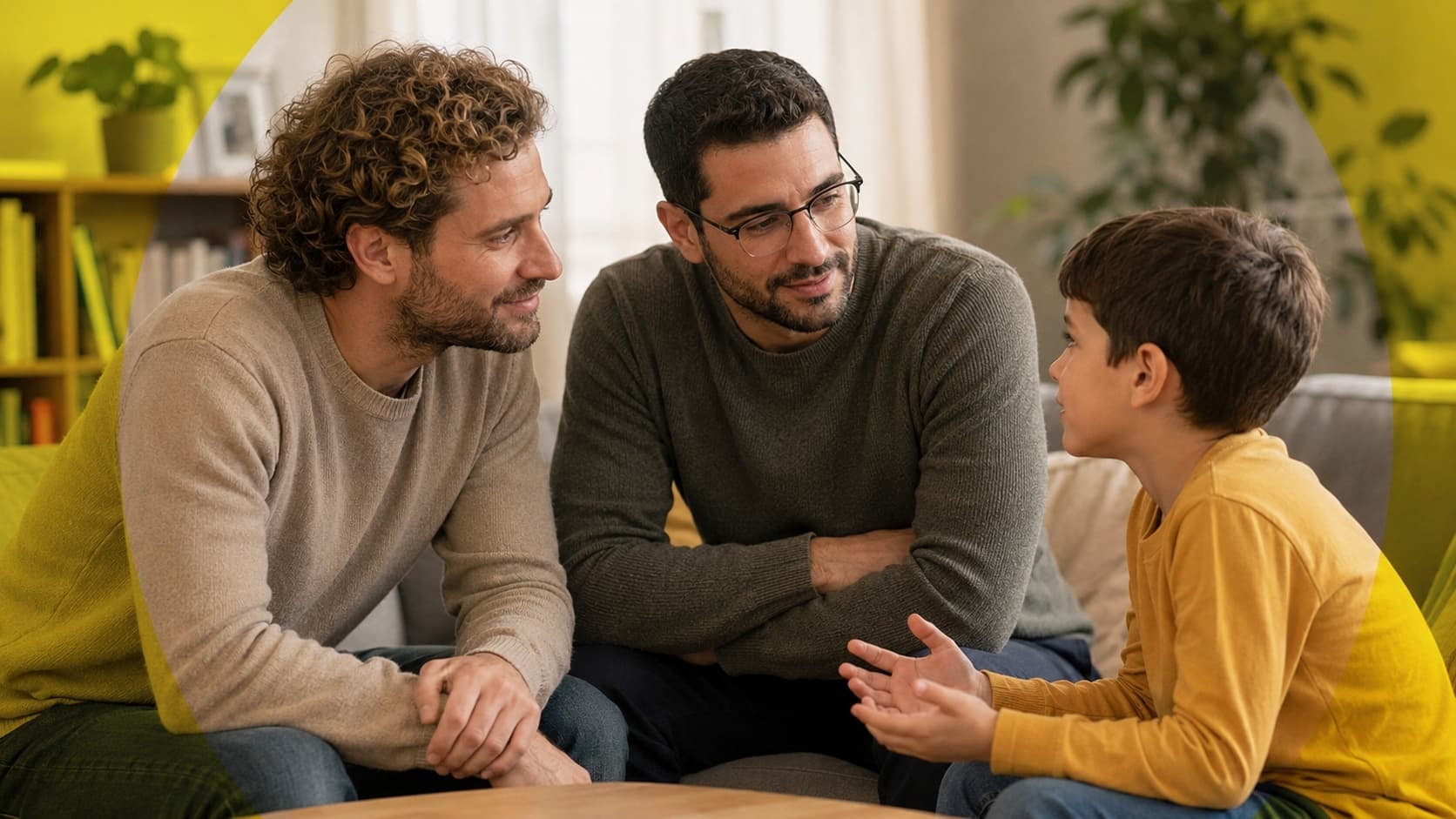 A child asking their parents about the egg donor